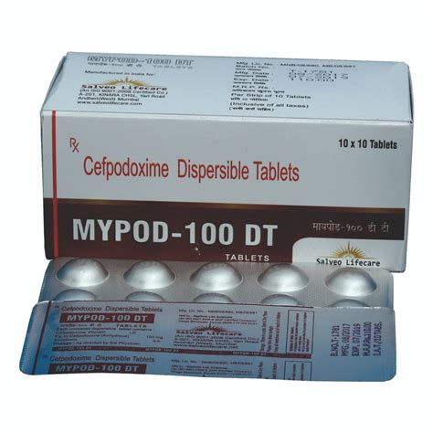 Cefpodoxime 100 Mg Dt Tablet At Rs 110 Stripe Cefpodoxime Proxetil Capsules In Sas Nagar Id