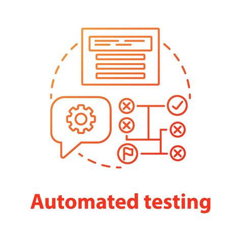 Automated testing concept icon. Software development tools idea thin