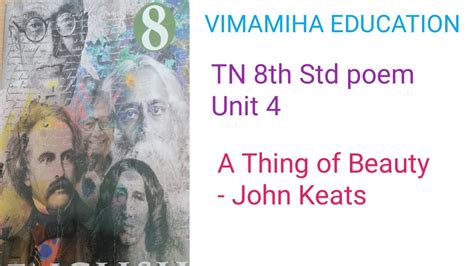 TN 8th Std English Poem Reading A Thing Of Beauty John Keats YouTube