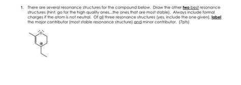 Solved There are several resonance structures for the | Chegg.com