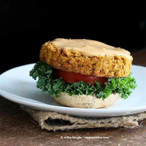 Sweet Potato Peanut Burgers Vegan Recipe Vegan Richa