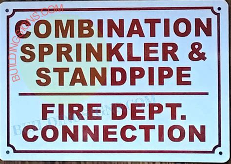 Combination Standpipe And Sprinkler System Fire Department Connection