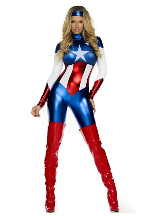 Royal Blue American Beauty Sexy Superhero Costume Women Of Edm