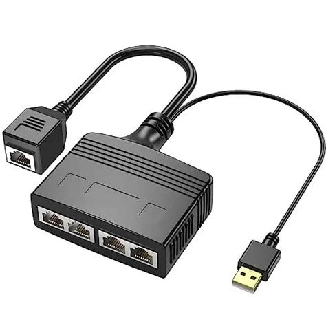 Riieyoca Ports Rj Ethernet Splitter Adapter Core Gigabit High