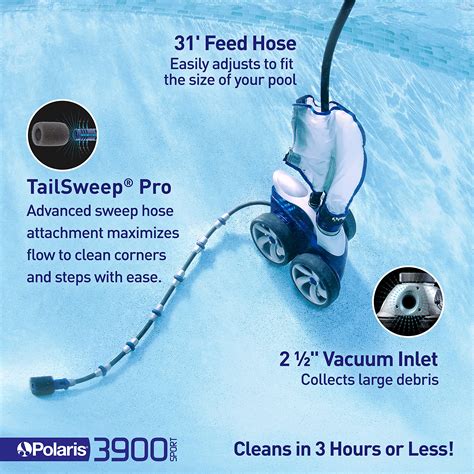 Polaris Vac Sweep 3900 Sport Pressure Inground Pool Cleaner Triple Jet