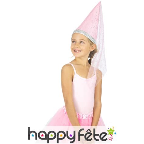 Chapeau Rose Pointu De F E Pour Enfant Luxe