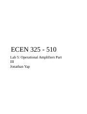 Lab Docx Ecen Lab Operational Amplifiers Part Iii