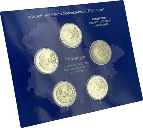 Allemagne Blister Bu X Euros Comm Mo Allemagne Thuringe