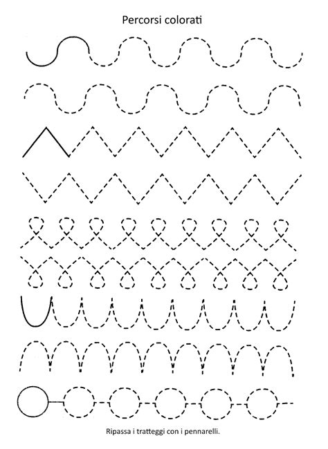 La Maestra Linda Percorsi E Pregrafismi Preschool Tracing Printable