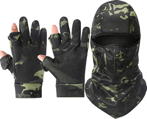 Camo Hunting Gloves For Men Full Face Cover Hunting Mitten