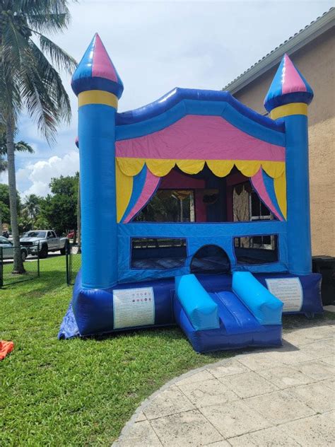 Carnival Pink Bounce House The Bouncy Zone And Party Rental LLC