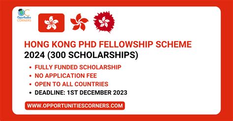 Hong Kong Phd Fellowship Scheme Fully Funded