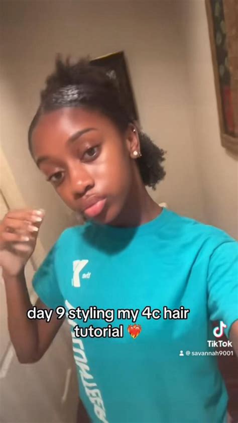 Half Up Half Down On 4c Hair In 2024 Hair Tutorial 4c Hairstyles Quick Natural Hair Styles