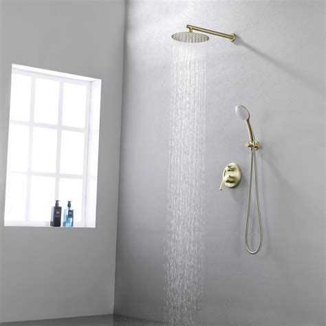 Casainc 3 2 GPM Wall Mounted 10 In Shower System With 5 Spray Patterns