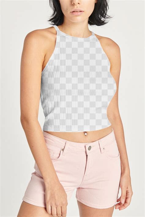 Png Women S High Neck Crop Premium PNG Rawpixel