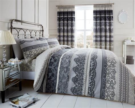 Reverie Dark Grey Double King And Super King Size Quilt Duvet Cover