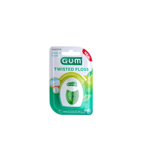 GUM TWISTED FLOSS SEDA CON CERA SABOR TE VERDE Y MENTA 30 METROS