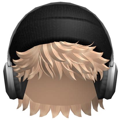 Messy Hair W Beanie Headphones Blonde Roblox Item Rolimon S