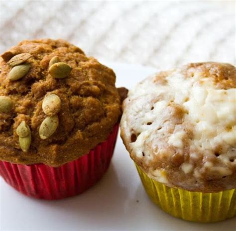 Two Lil Vegan Pumpkin Muffins Sittin On A Plate