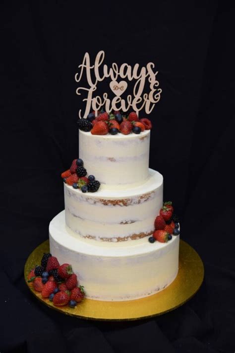 Tier Semi Naked With Clusters Of Berries Heidelberg Cakes