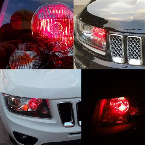 Pcs Red Drl Daytime Running Lights Smd Led