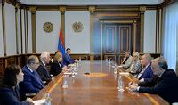 President Vahagn Khachaturyan Received The Delegation Of France