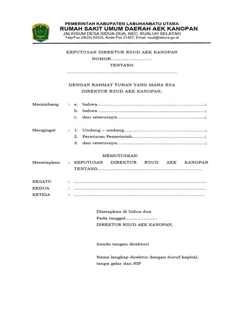 format surat tata naskah dinas