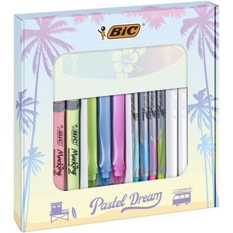 Bic Pastel Dream Kit Stylos Gel Feutres D Criture Surligneurs