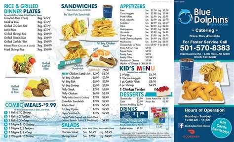 Online Menu Of Blue Dolphins Fish And Chicken Restaurant North Little