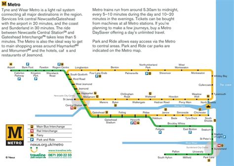 Newcastle metro map - Ontheworldmap.com