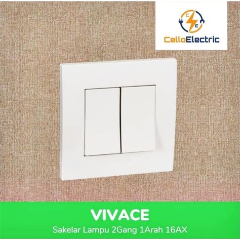 Jual Saklar Seri Schneider Vivace 2 Gang 1 Arah Saklar Double Inbow Kb32 1 We G3 Shopee