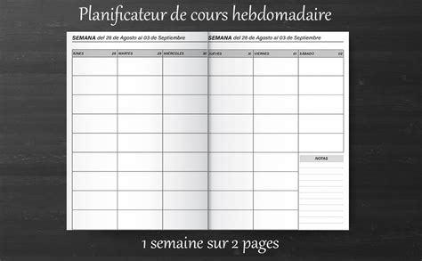 Amazon Fr Agenda De Bord Professeur D Espagnol Carnet De