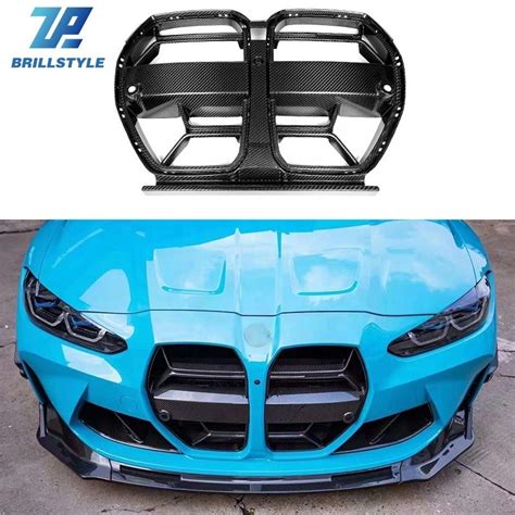 Dry Carbon Fiber Csl Style Front Grill For Bmw M3 M4 G80 G82 G83 Car