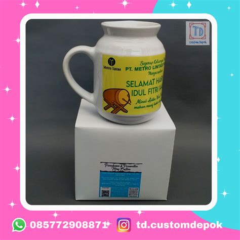 Jual Mug Custom Mimi Lebaran Hadiah Idul Fitri Mug Milky Ucapan