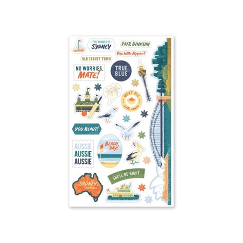 Australia Themed Stickers: Sydney Scenes Accessory Stickers - Creative ...