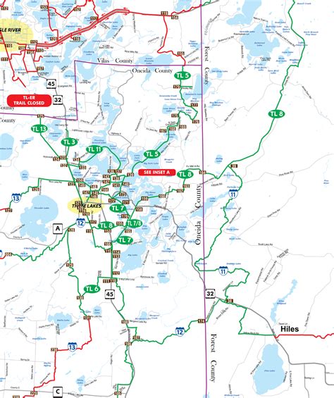 Trail Map Three Lakes Brule River Trails