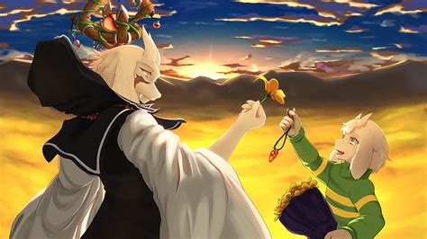 Asriel Dreemurr Undertale Sunset Anime Style Artwork Anime HD