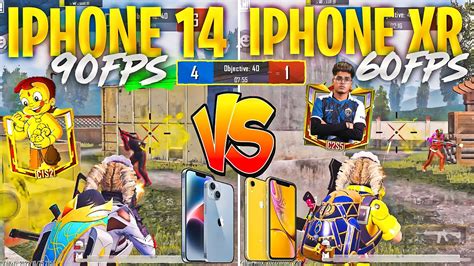 Iphone 14 Vs Iphone Xr Bgmipubg Test 2022 🔥 Iphone 14 90fps Bgmi Test Iphone Xr 60fps Bgmi