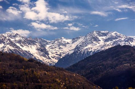 Scenic View from the Alp Mountains in the Border of France and Italy ...