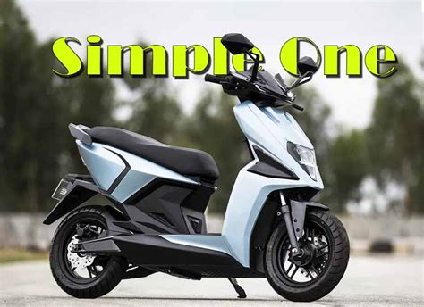 Simple One Electric Scooter Price Range Top Speed Features