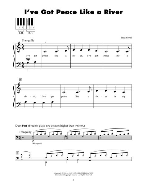 I Ve Got Peace Like A River By Traditional Sheet Music For Finger