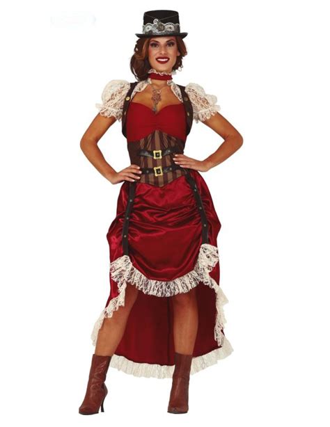 Déguisement steampunk sexy rouge femme Aussitôt Fêtes