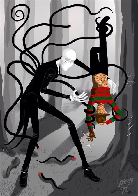 Freddy vs slender man | Slenderman, Horror, Freddy