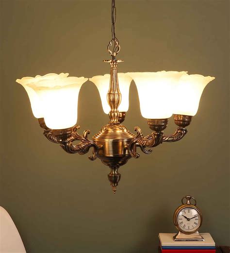 Buy Gage Antique Brass Metal Shaded Chandelier At Off By Eliante By