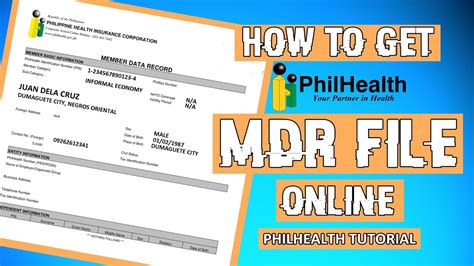 How To Get Philhealth Mdr File Online Philhealth Tutorial Youtube