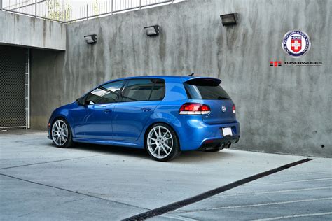 Blue Golf R With Hre P Sc Nice Vw Gti Mkvi Forum Vw Golf R