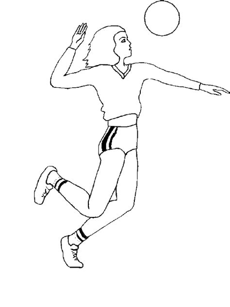 Olympics Coloring Pages: Women's Olympic volleyball at the Summer Olympics! A women's volleyball ...