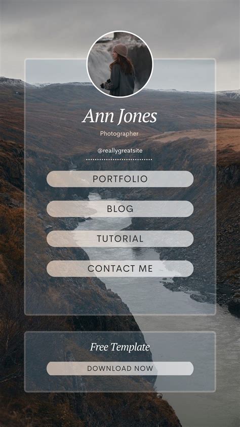 Canva Link In Bio Instagram Template Editable Link In Bio Landing Page