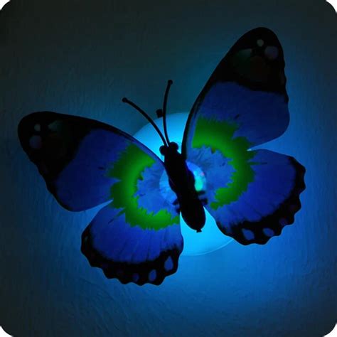 10pcs Luminous Butterfly lamp Night light Flashing Colorful wall lamp ...