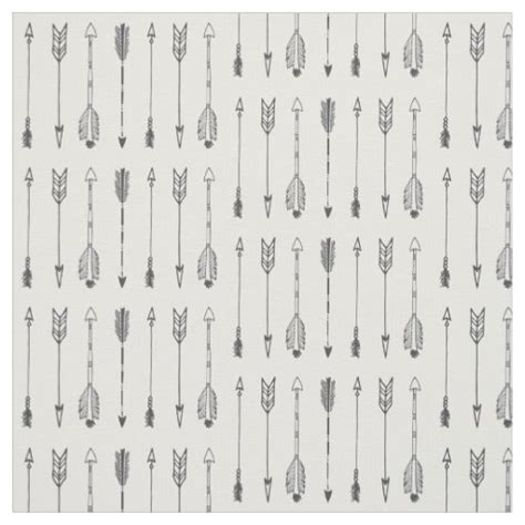 Black Arrow Print Fabric | Zazzle